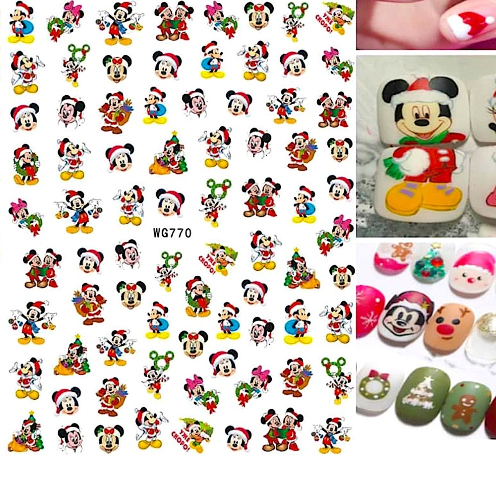 💌 BO/GO$6 Christmas Mickey Christmas Nail Stickers